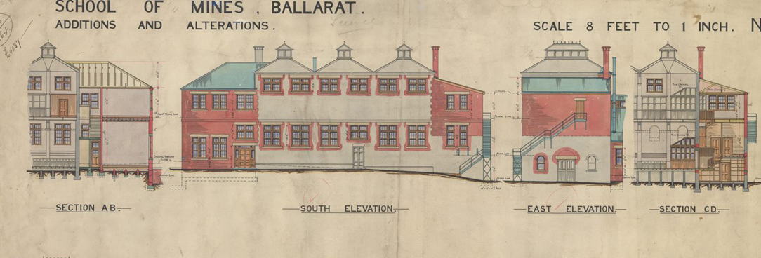 A plan of Ballarat Mining School