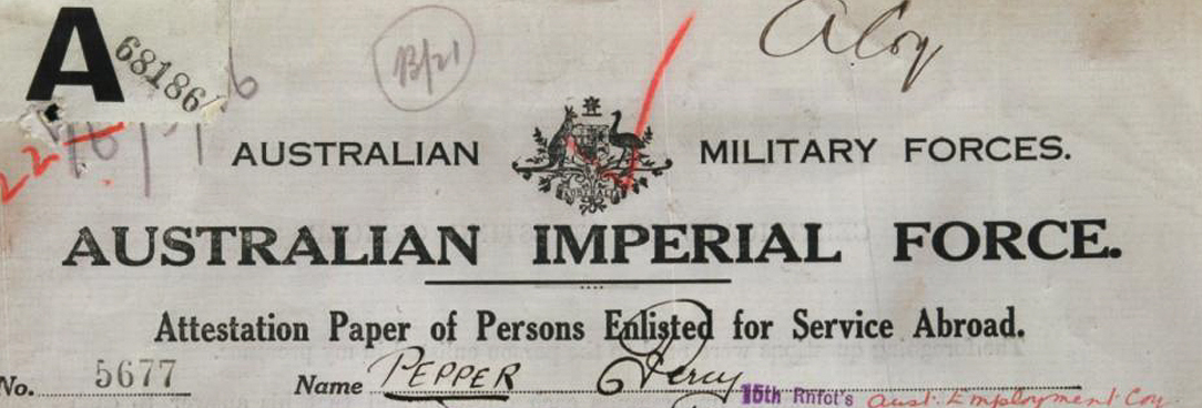 Percy pepper's service document