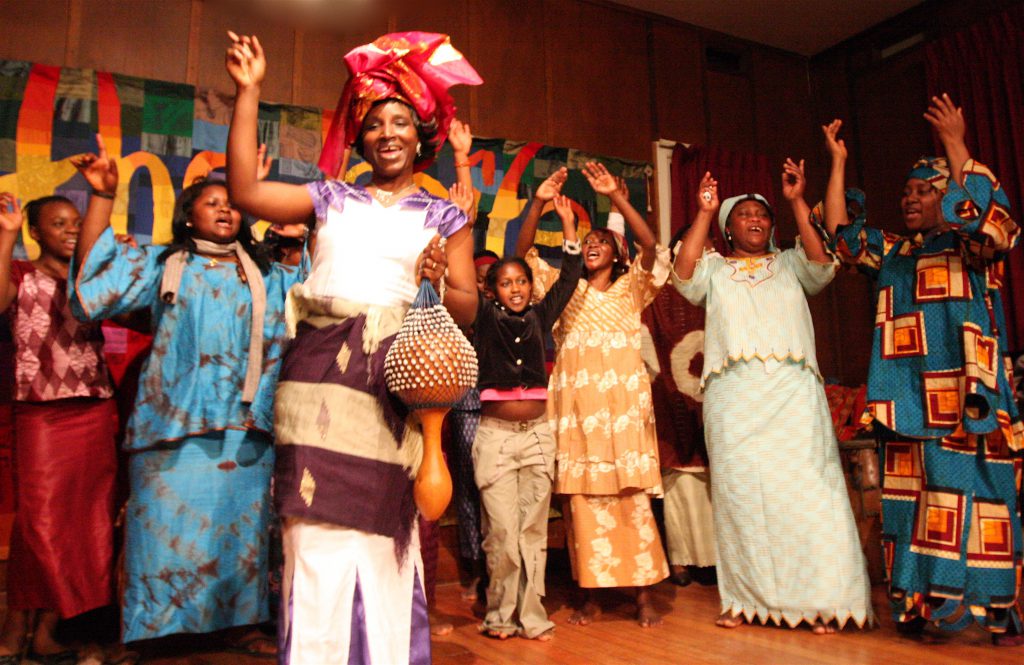 Performance from Kankelay, Sierra Leonean Women’s Choir, 2010. Photo by R. King. Courtesy of The Boîte.