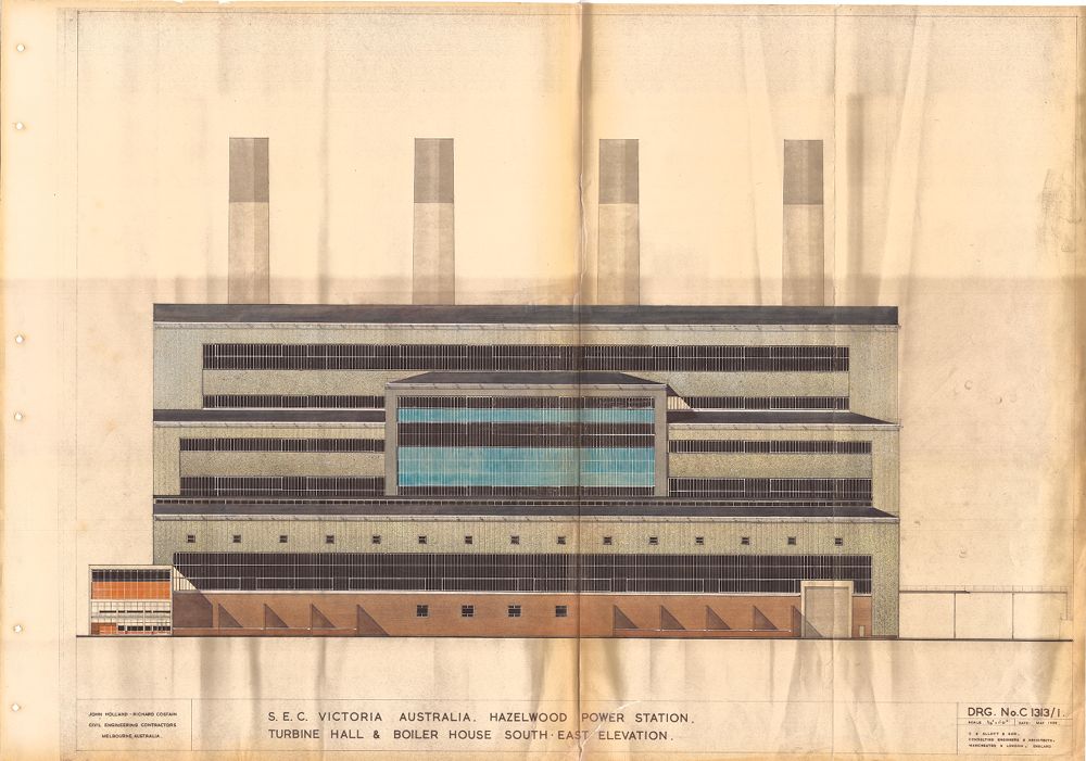 drawing of the hazelwood power station