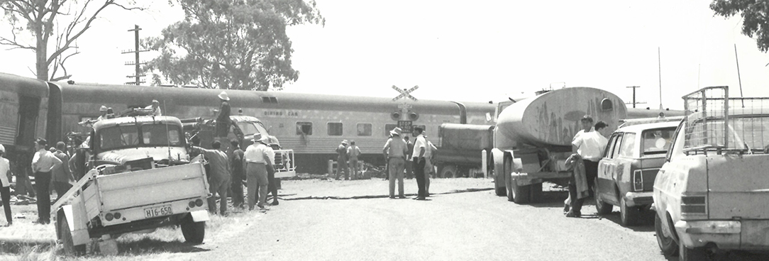 a derailed train