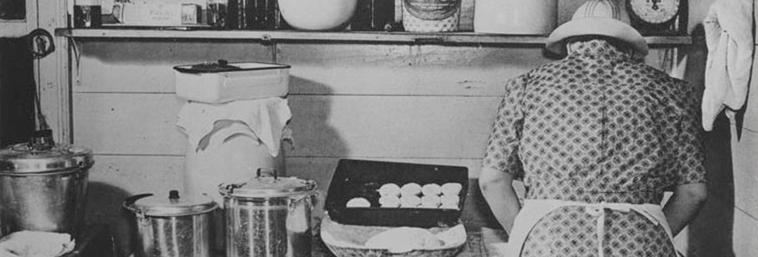 a woman baking
