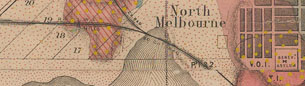 Historic plan of North Melbourne