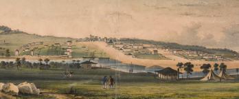 A drawing of melbourne in 1841