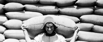 Black and white image of wheat carrier