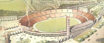 Colout drawing of the proposed stadium