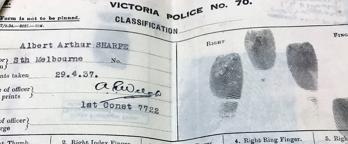Albert Sharpe's fingerprints
