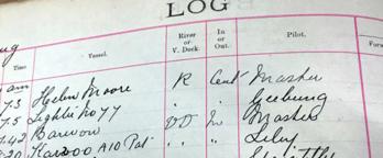 Photo of a log book