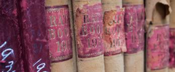 spines of historic volumes