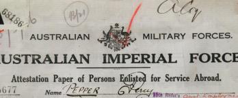 Percy pepper's service document