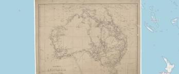 map of EXP2 AUSTRALIA. GENERAL MAP ROUTES- GREGORY HUNT LEFROY ROE EYRE STUART. DELISSER BURKE . KENNEDY OXLEY LANDSBOROUGH MITCHELL WALKER ET