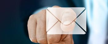 finger pointing email icon
