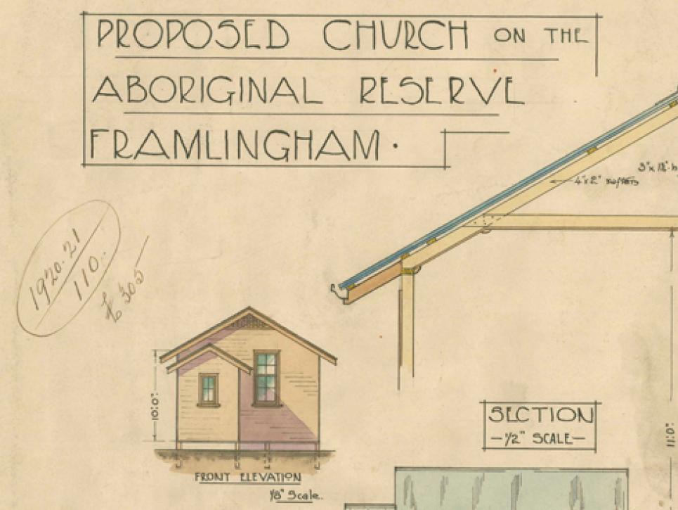 Church plan for Aboriginal Reserve, Framlingham, May 1931, VPRS 3686/P1 Unit 370